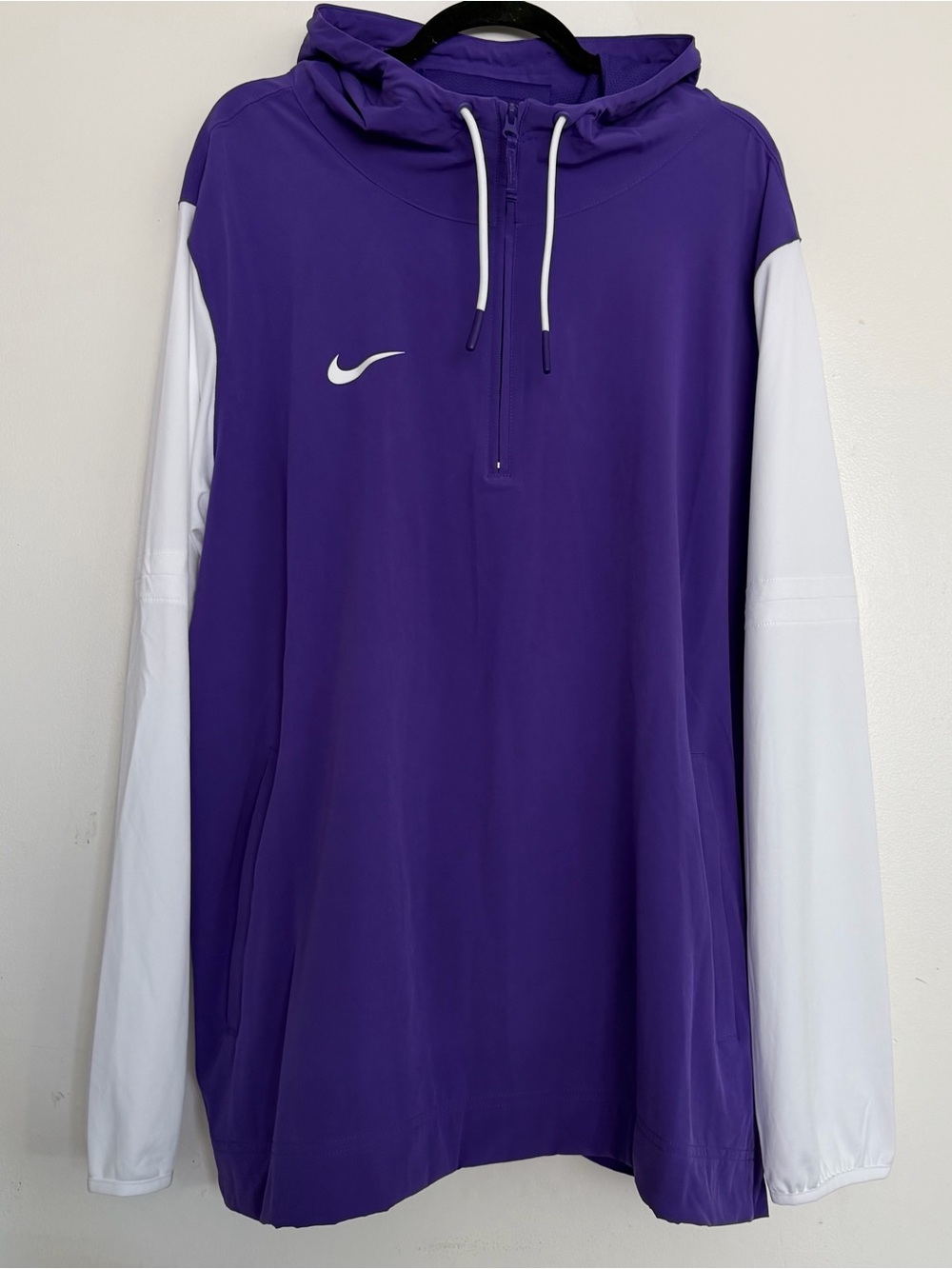 Men’s Nike Pregame 1/4 Zip Player Coach Jacket Purple 545 Size XL